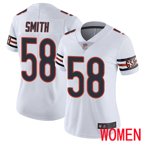 Chicago Bears Limited White Women Roquan Smith Road Jersey NFL Football #58 Vapor Untouchable->youth nfl jersey->Youth Jersey